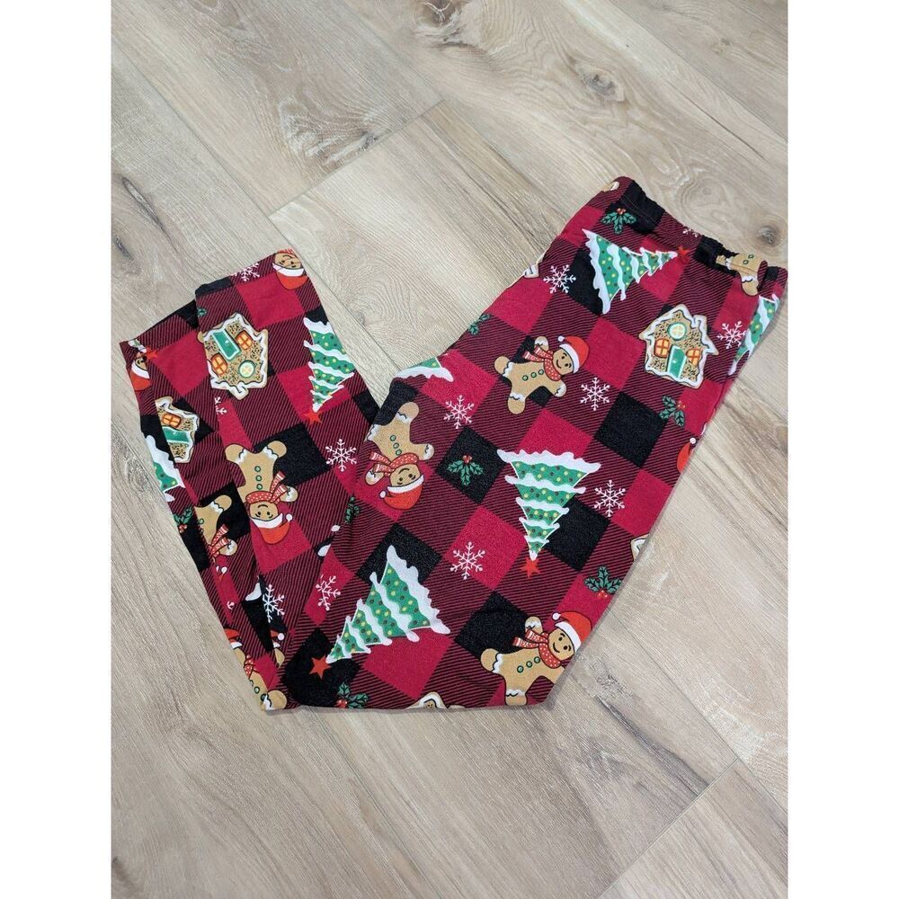 5/25 Buffalo Plaid Gingerbread Christmas Leggings
